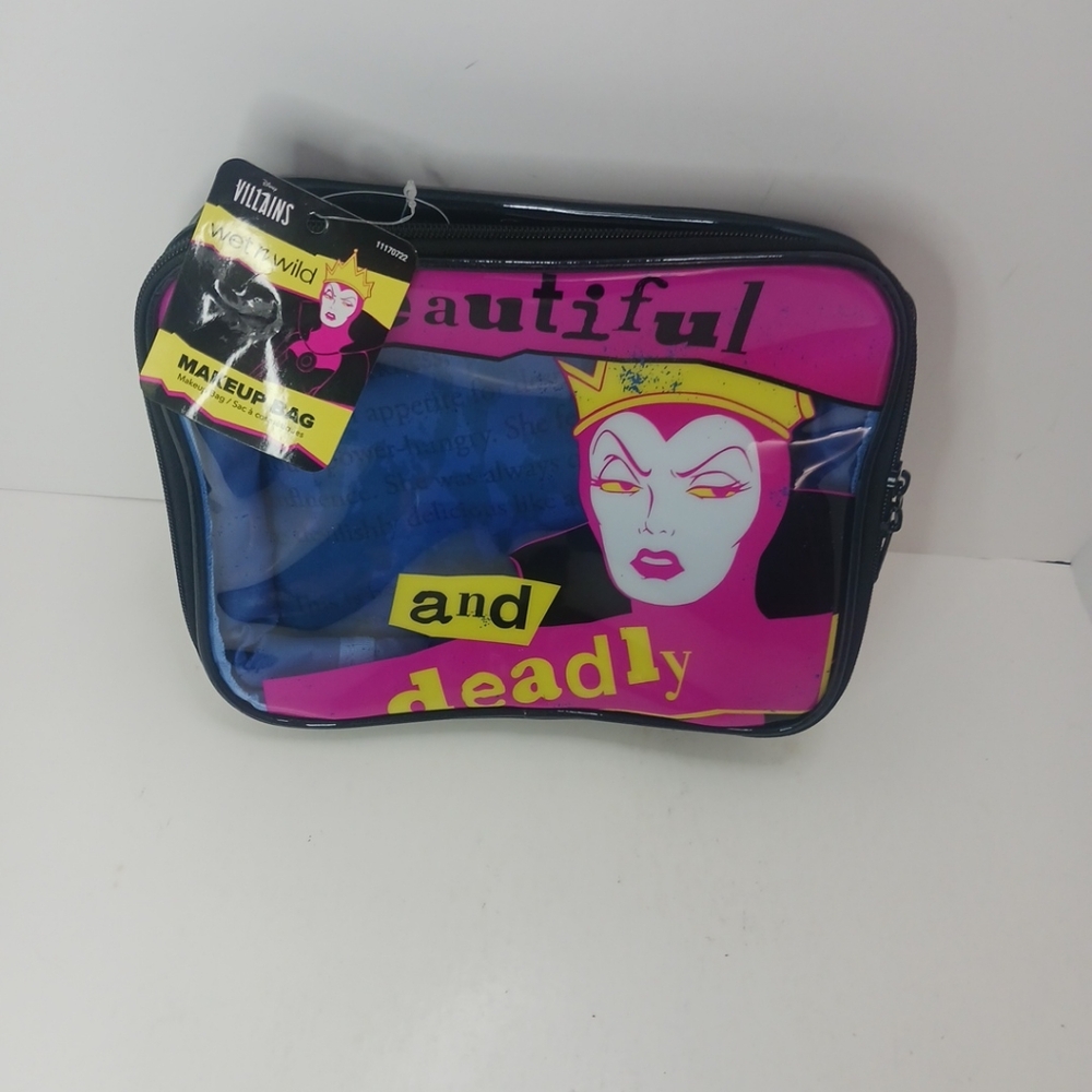 wet n wild Villains Makeup Bag with Pink and Black Design